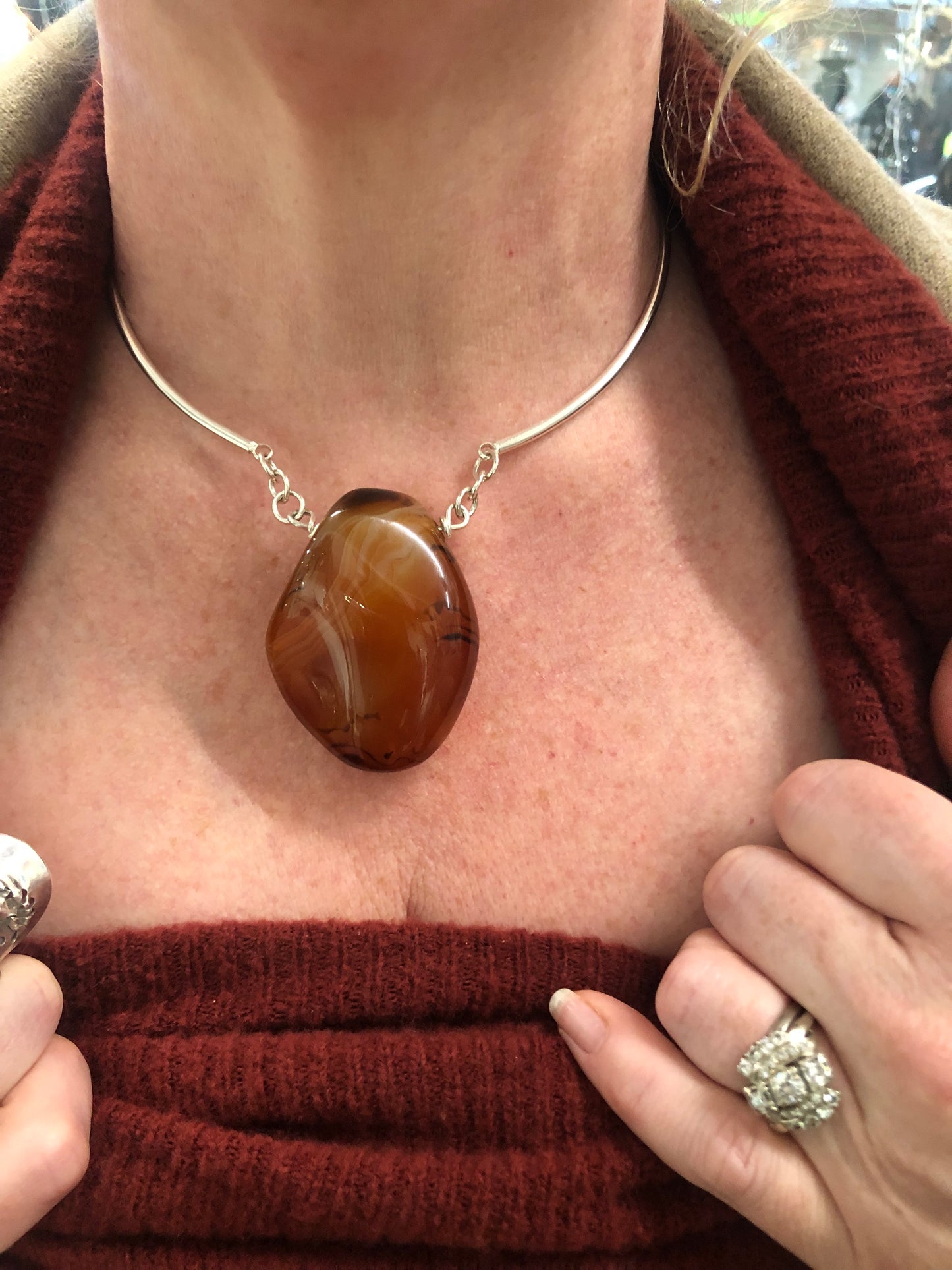 Carnelian choker