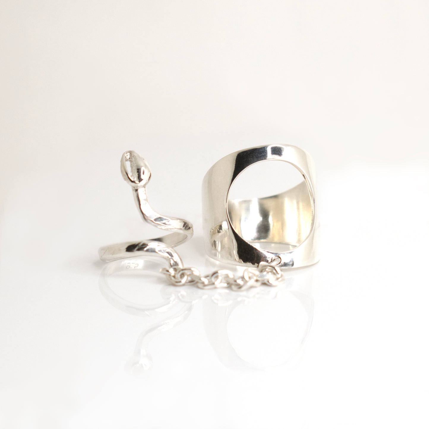 Sterling Silver Large Cowrie Shell Ring