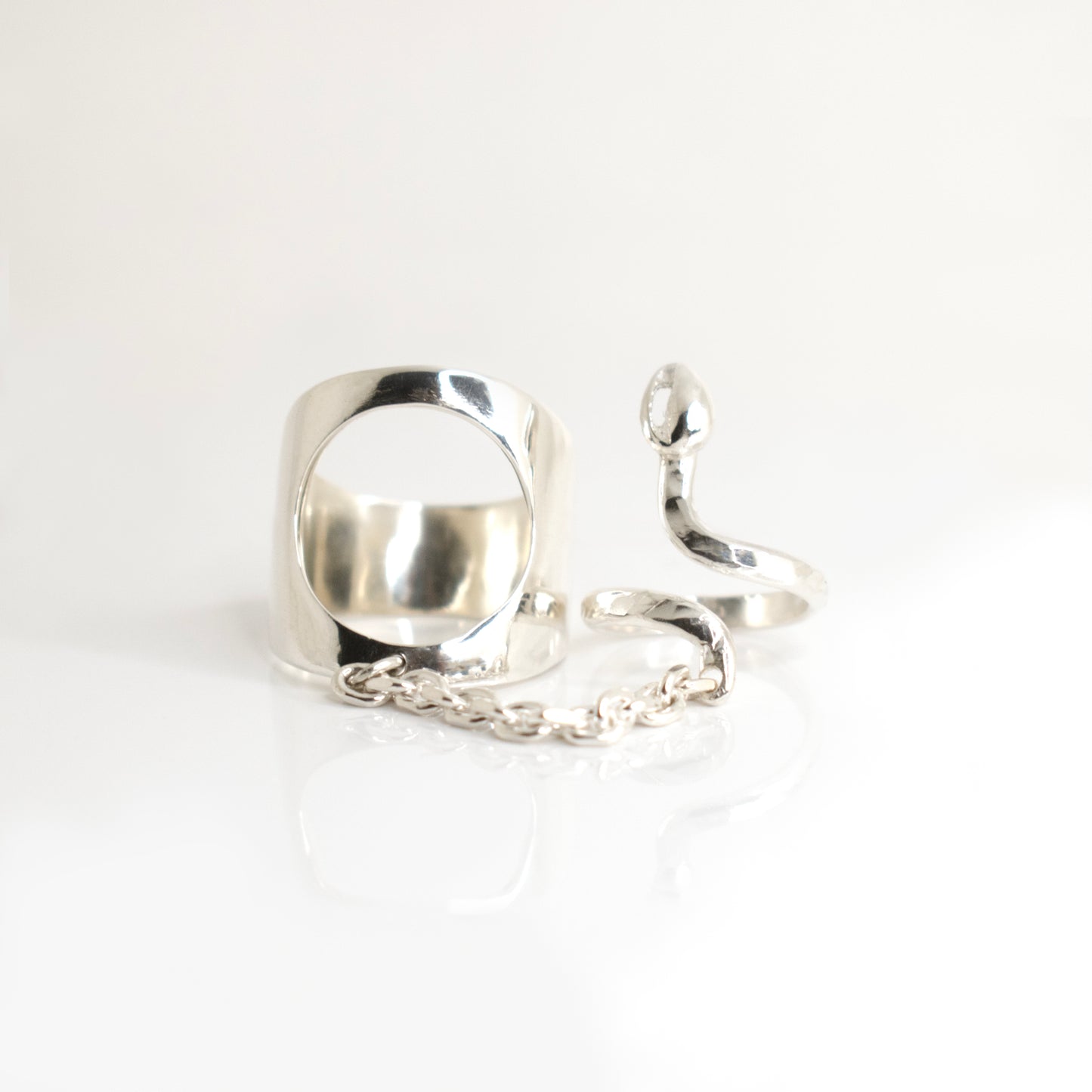 Sterling Silver Large Cowrie Shell Ring