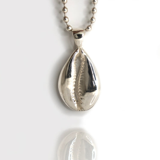 Sterling Silver Extra Large Cowrie Pendant 8cm